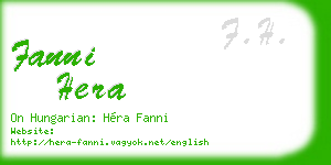 fanni hera business card